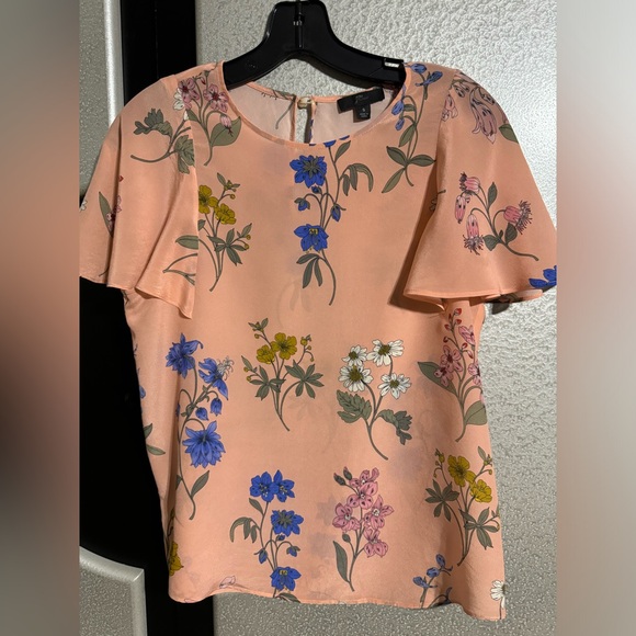 J.Crew Silk flutter-sleeve floral top size small - Picture 3 of 11